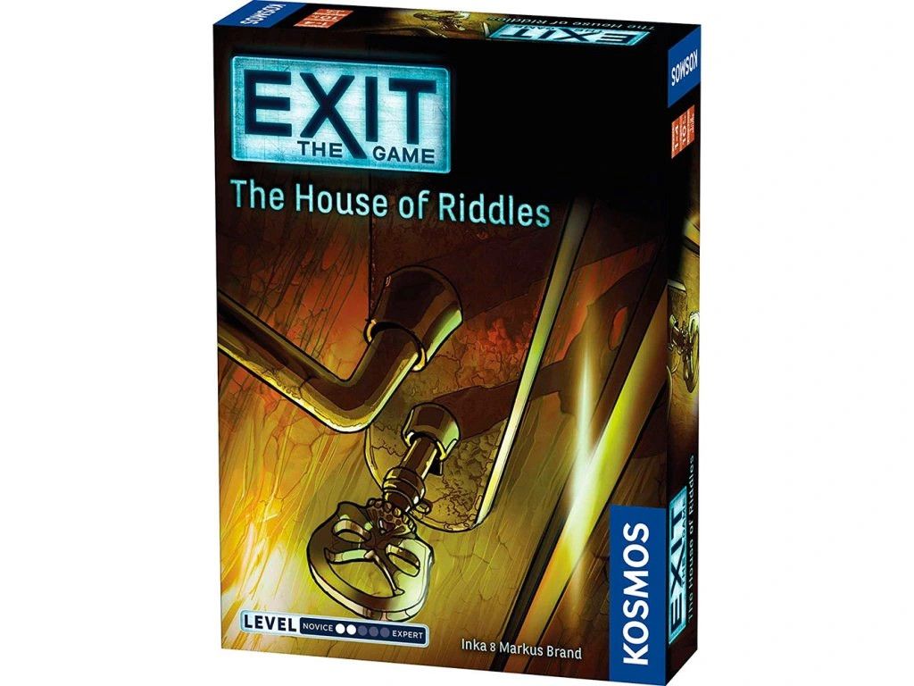 Exit The House of Riddles box with a lock and key on the front cover of the game.
