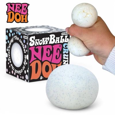A crunchy fake snow filled nee doh that looks just like a snowball.