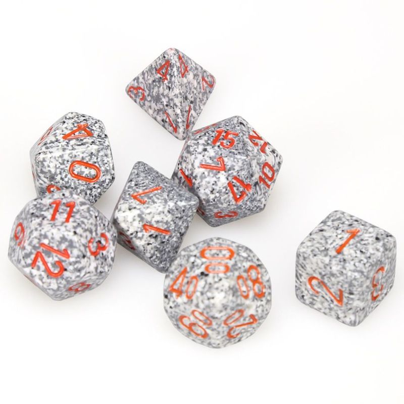 Dice - 7 set Granite