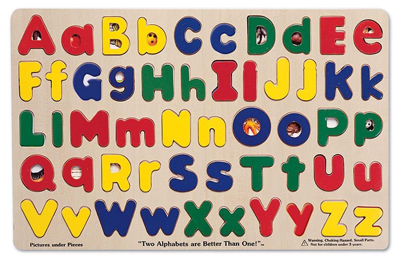 Wooden Puzzle Upper and Lowercase Alphabet