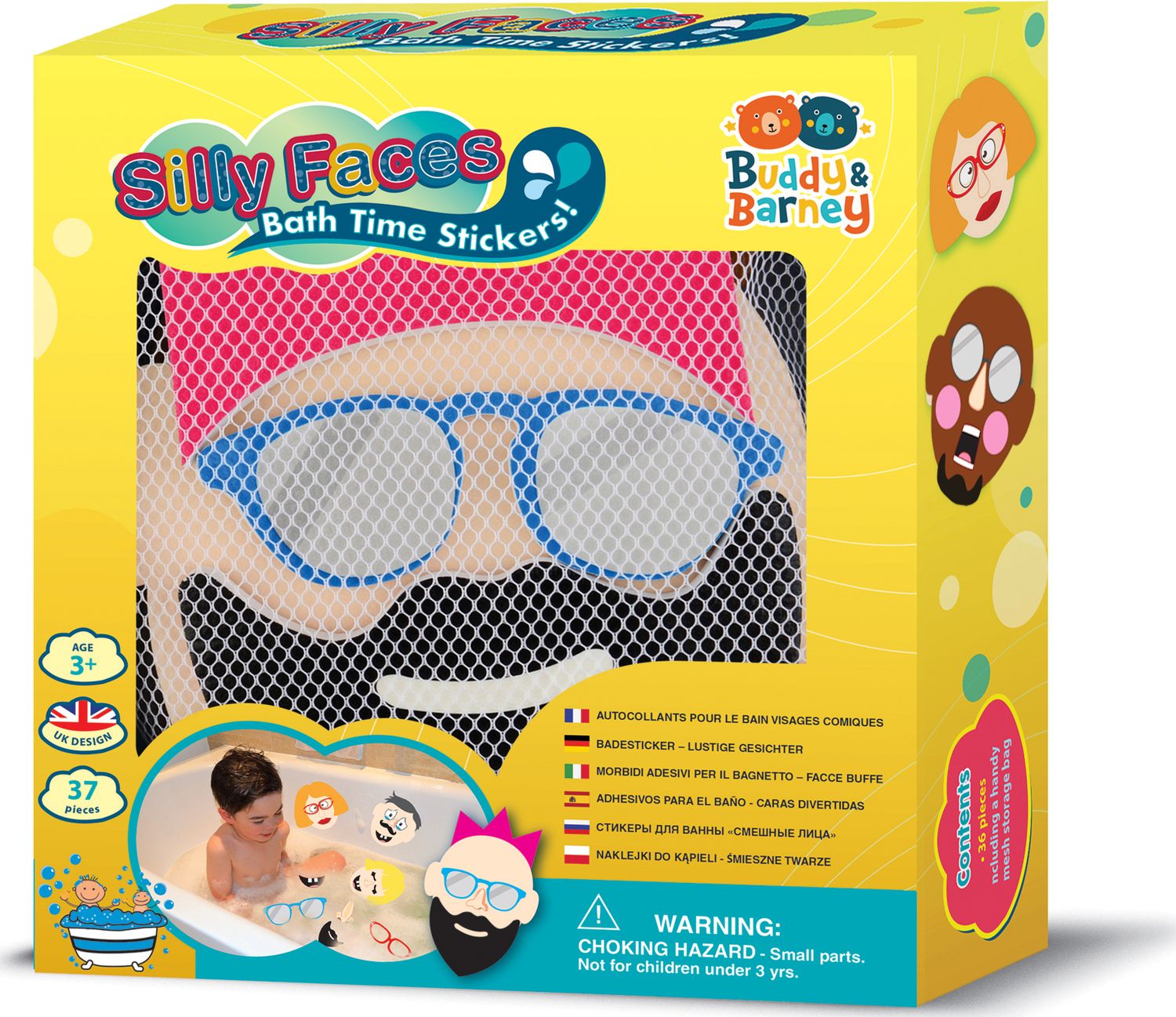 Bath Time Stickers - Silly Faces