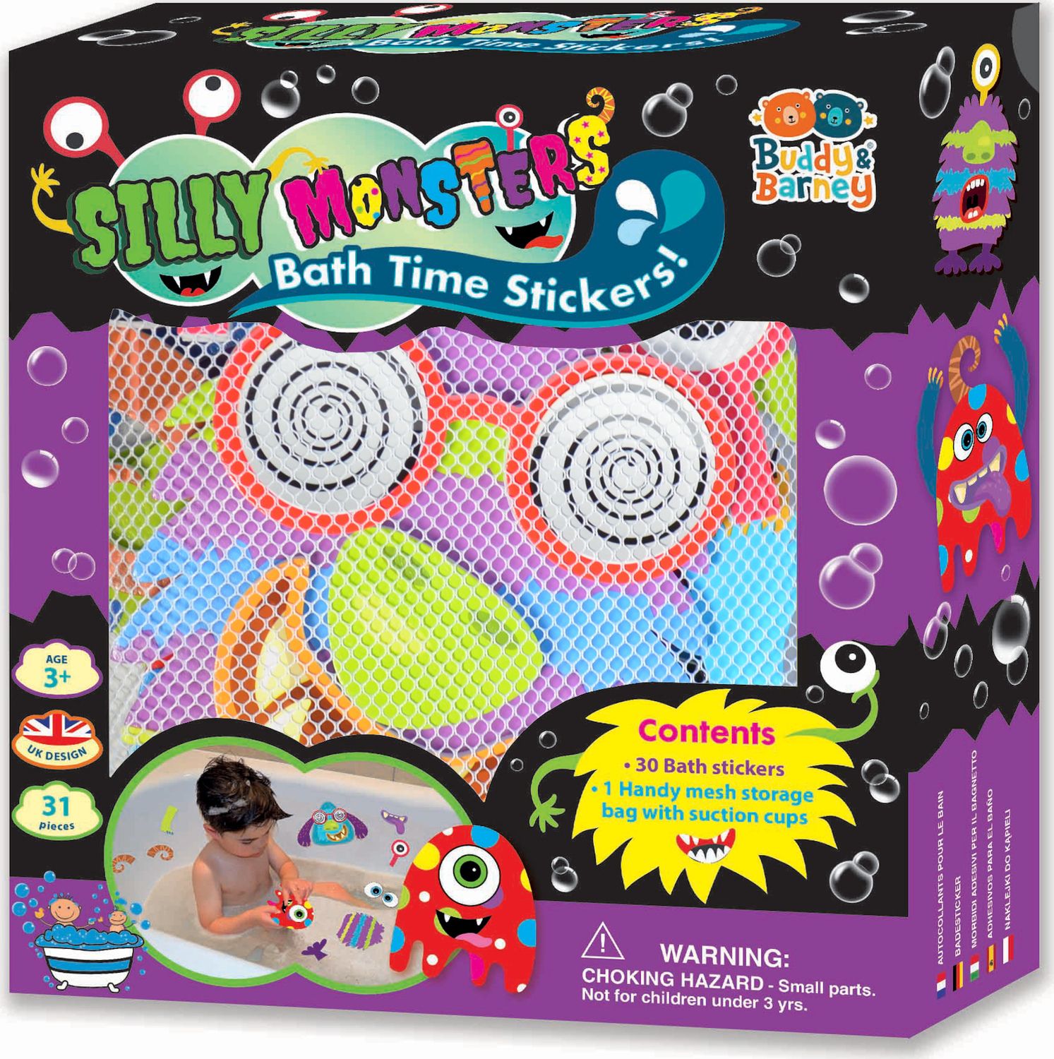 Bath Time Stickers - Silly Monsters