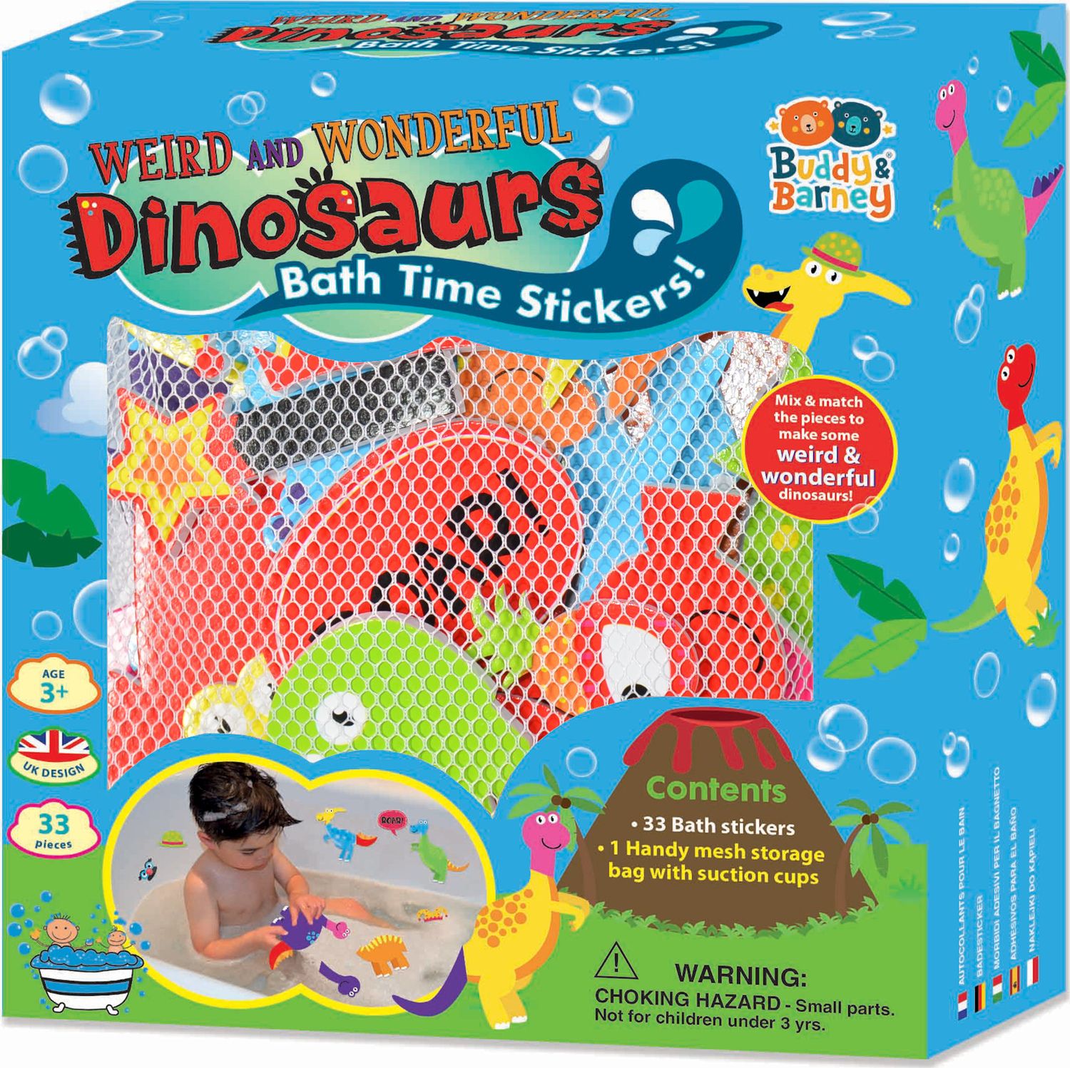 Bath Time Stickers - Dinosaurs