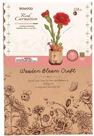 Rowood Wooden Flower - Red Carnation