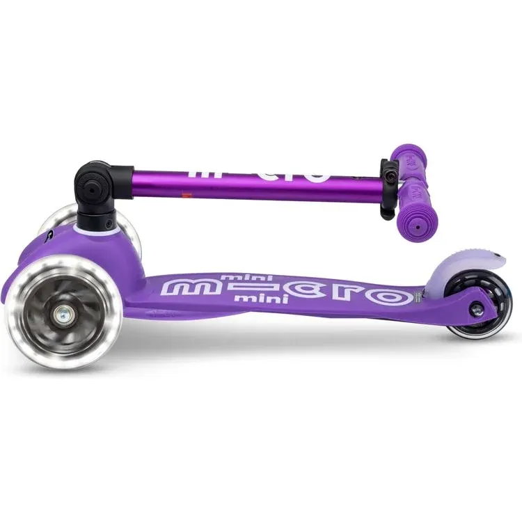 Micro Mini Foldable LED Scooter - Purple