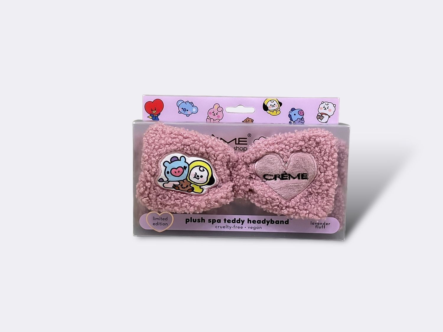 The Creme Shop BT21 BABY Plush Spa Teddy Headband - Lavender Fluff