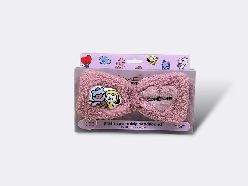 The Creme Shop BT21 BABY Plush Spa Teddy Headband - Lavender Fluff