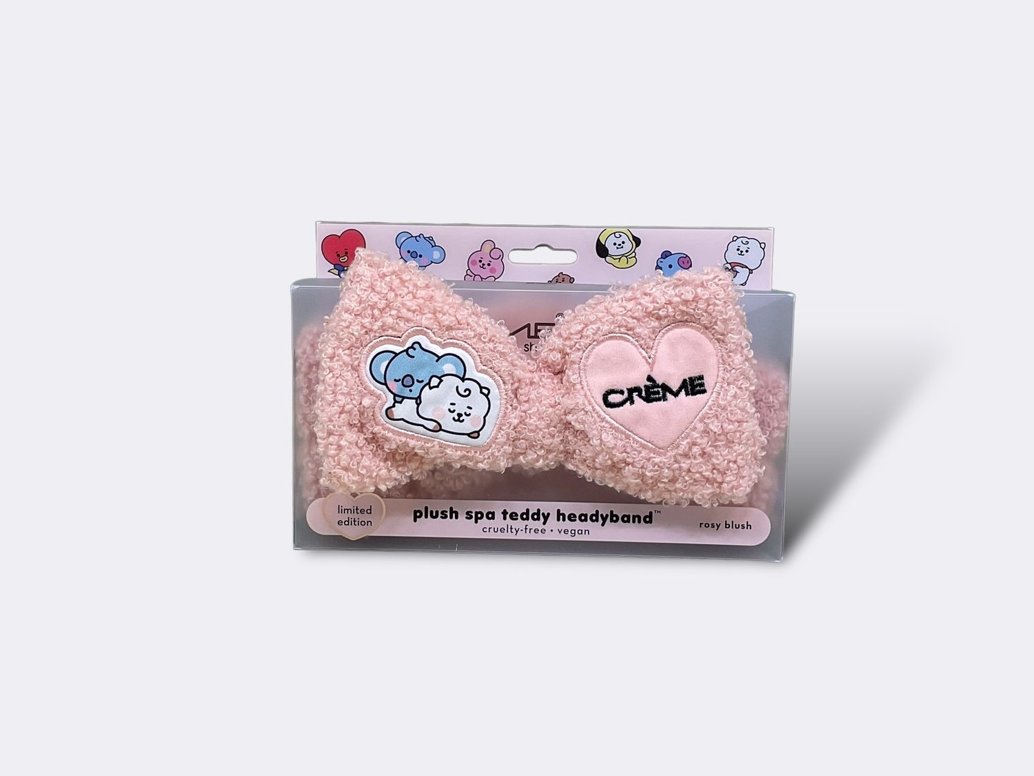 The Creme Shop BT21 BABY Plush Spa Teddy Headband - Rosy Blush