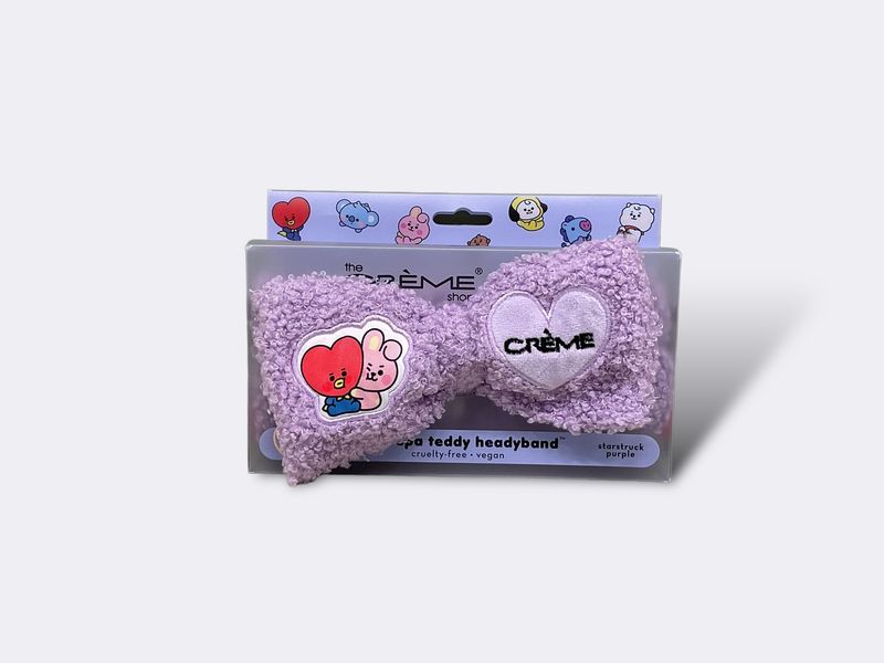 The Creme Shop BT21 BABY Plush Spa Teddy Headband - Starstruck Purple