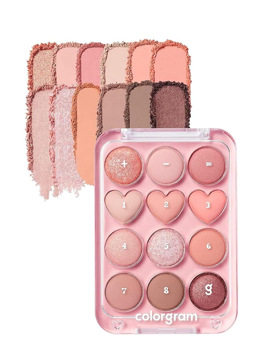Colorgram  Pin Point Eyeshadow Palette, Color: 01Peach+Coral