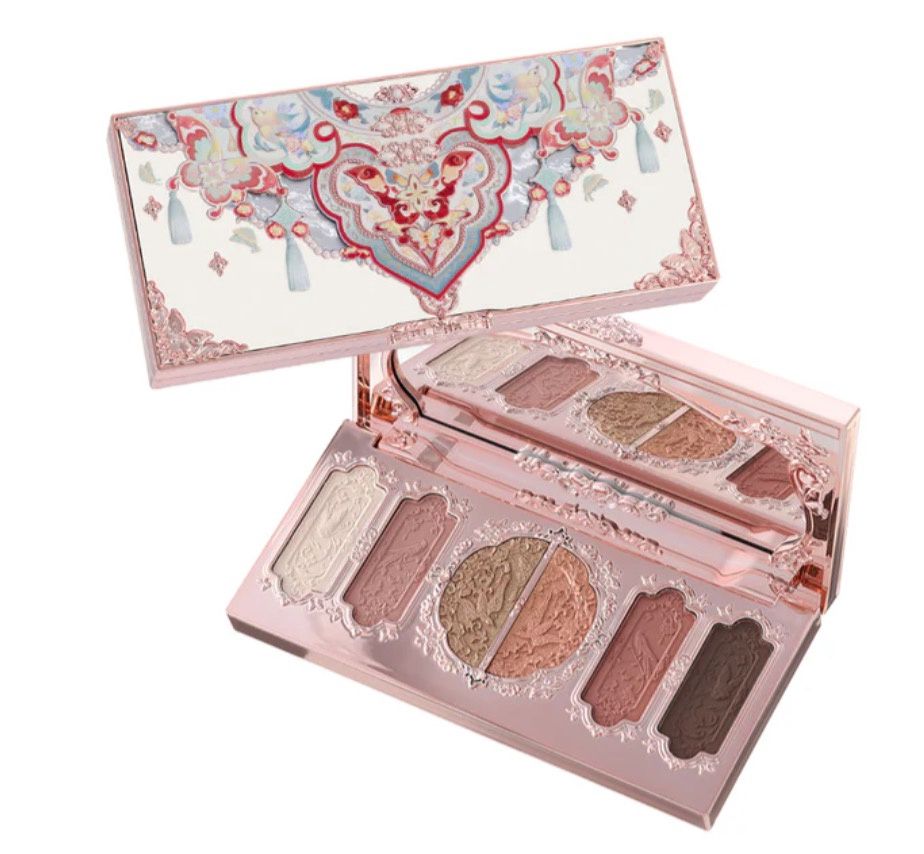Flower Knows Butterfly Cloud Collar Collection Embossed Six-Color Eyeshadow Palette, Color: 01 Terracotta Brick