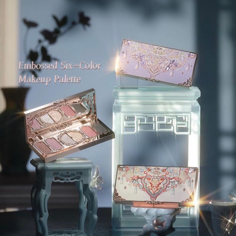 Flower Knows Butterfly Cloud Collar Collection Embossed Six-Color Eyeshadow Palette