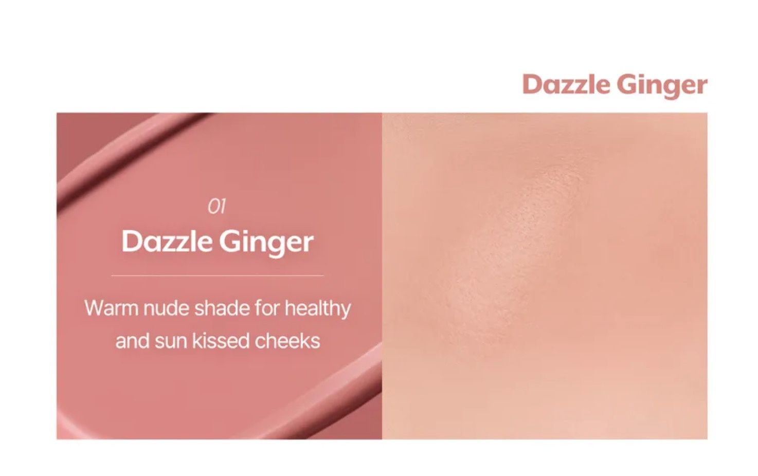 Nuse Liquid Care Cheeks, Color: 01 Dazzle Ginger