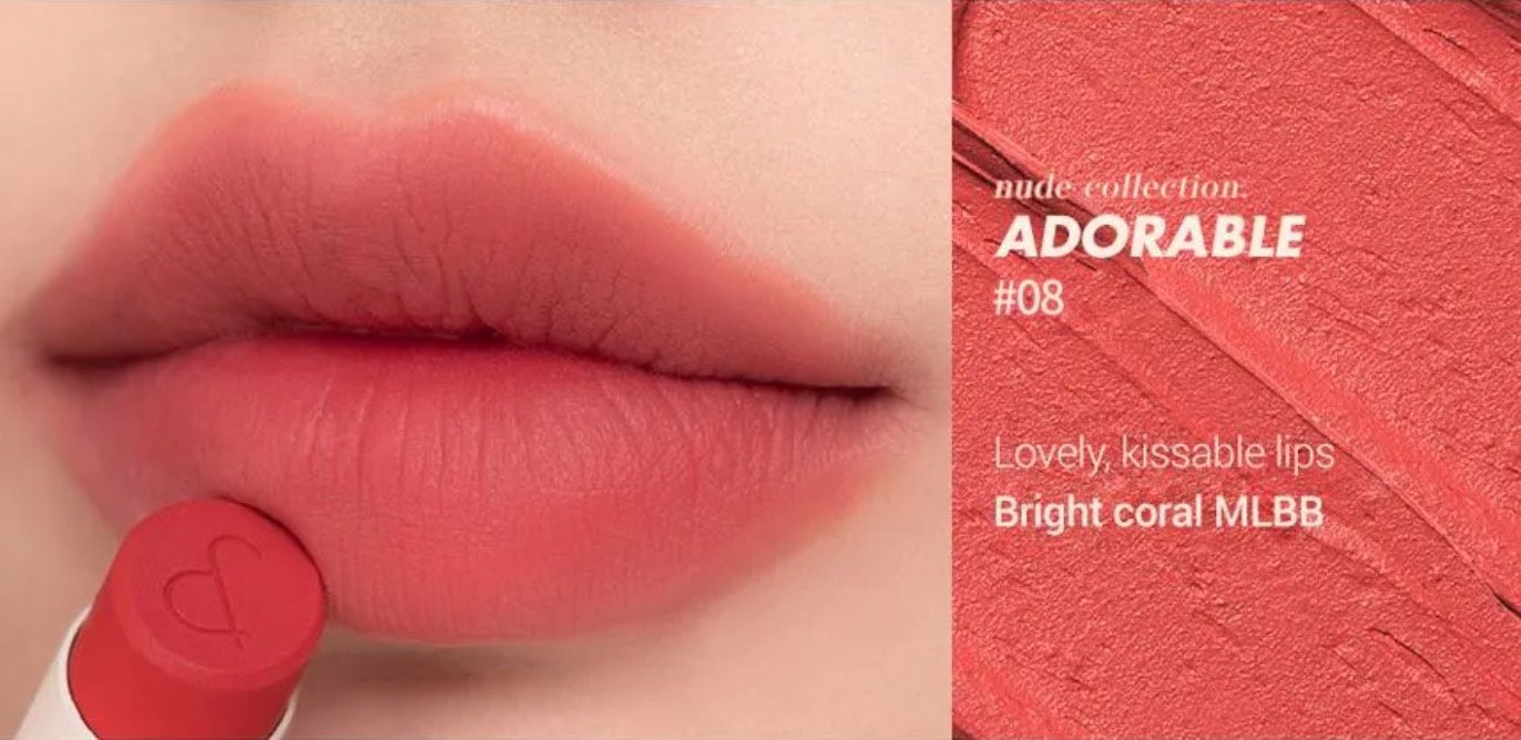 Rom&amp;nd  Zero matte Lipstick, Color: 08 Adorable