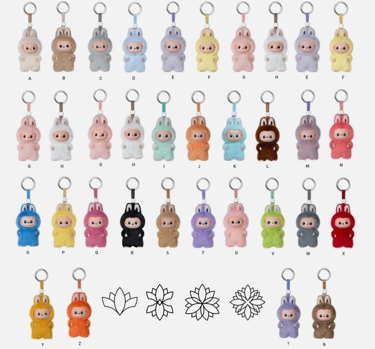 Labubu Pin for Love Series, Size: A-M Plush Pendant