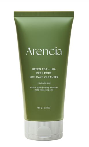 Arencia  Green Tea + LHA Deep Pore Rice Cake Cleanser