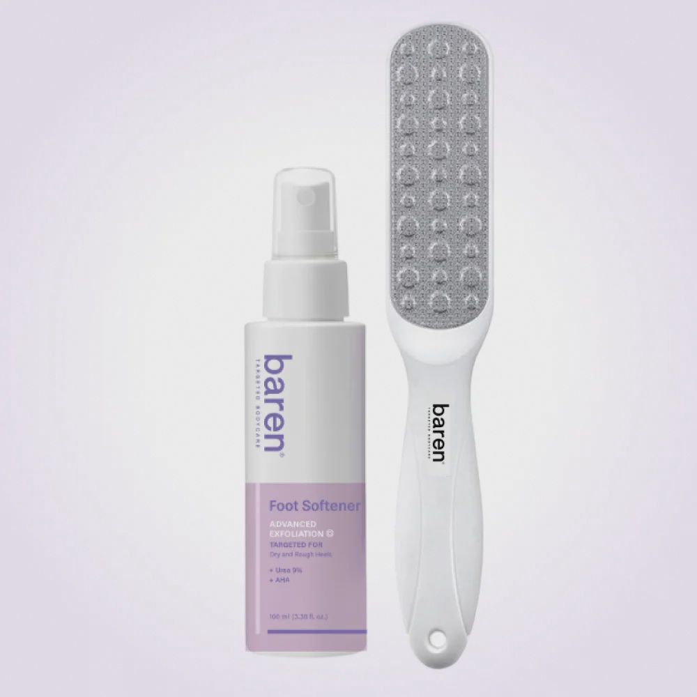Foot exfoliant softener at-home kit