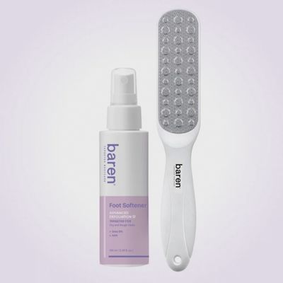 Foot exfoliant softener at-home kit