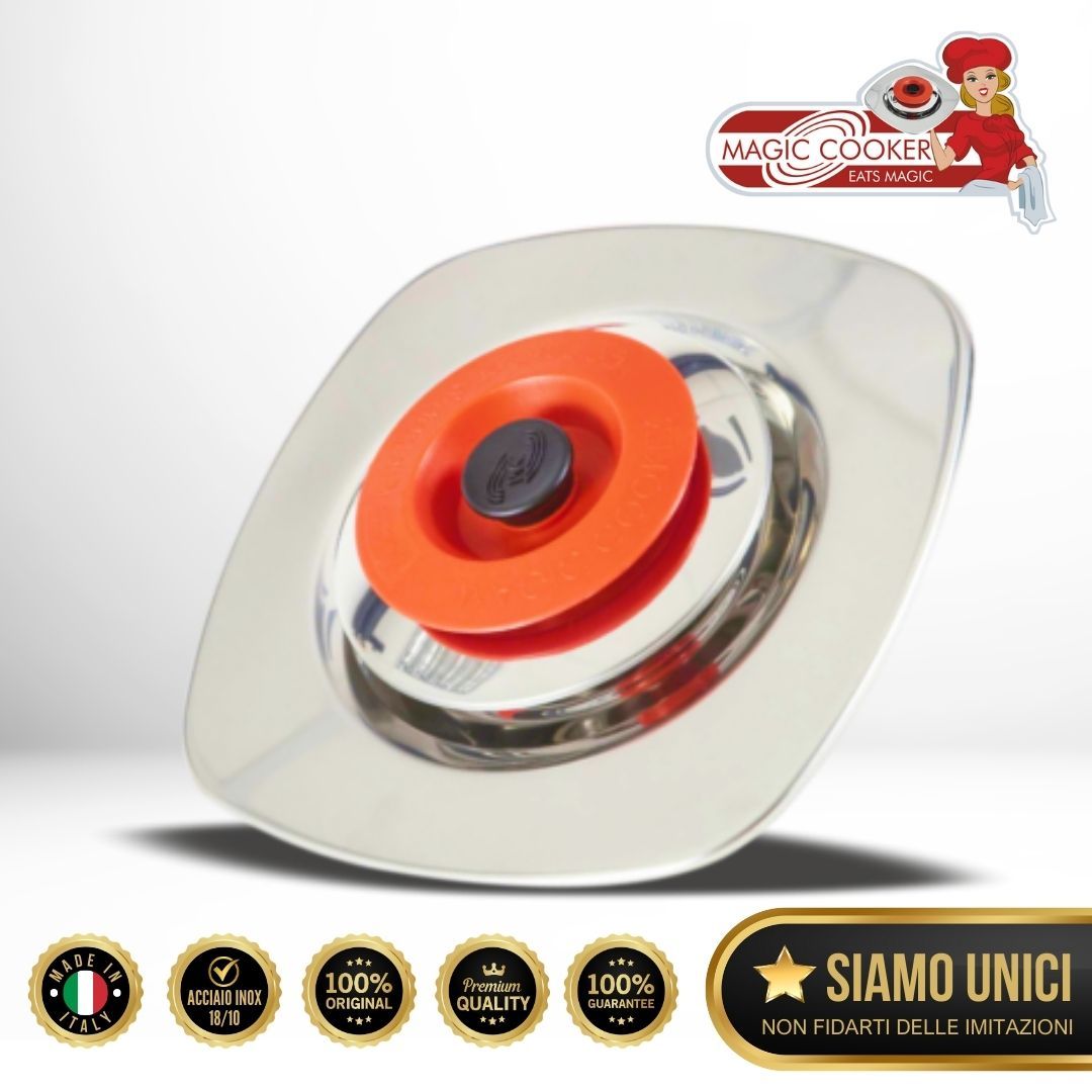 Coperchio Quatondo Diam.35 Acciaio 18/10 - Magic Cooker