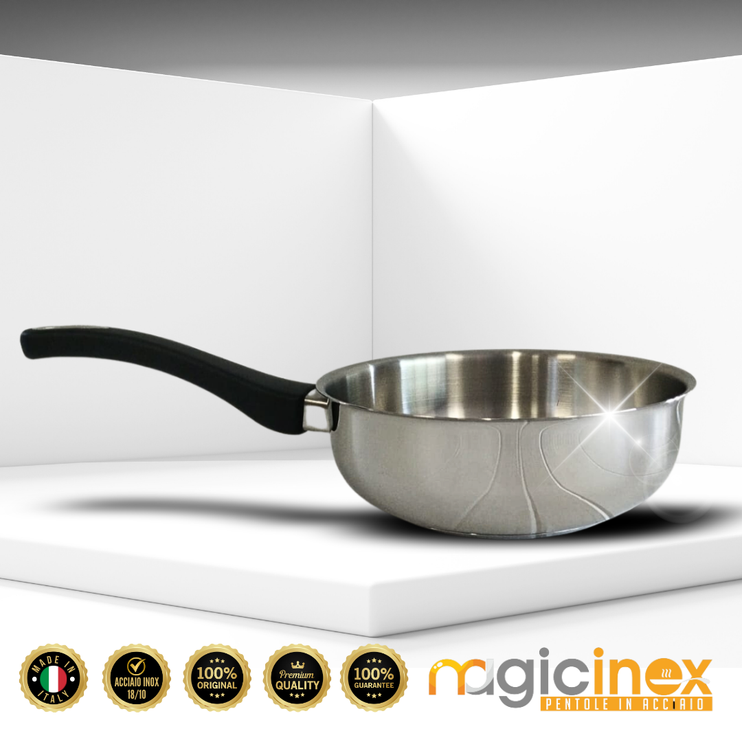 Padella Alta in Acciaio Diam.24
