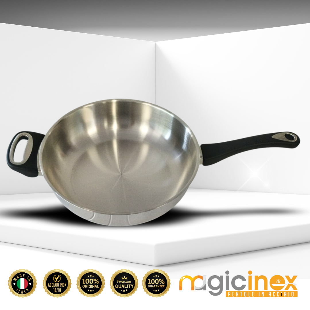 Padella Alta in Acciaio Diam.32