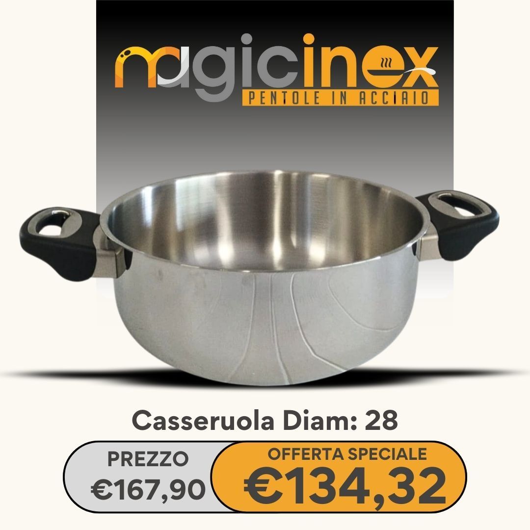 Casseruola in Acciaio Diam.28
