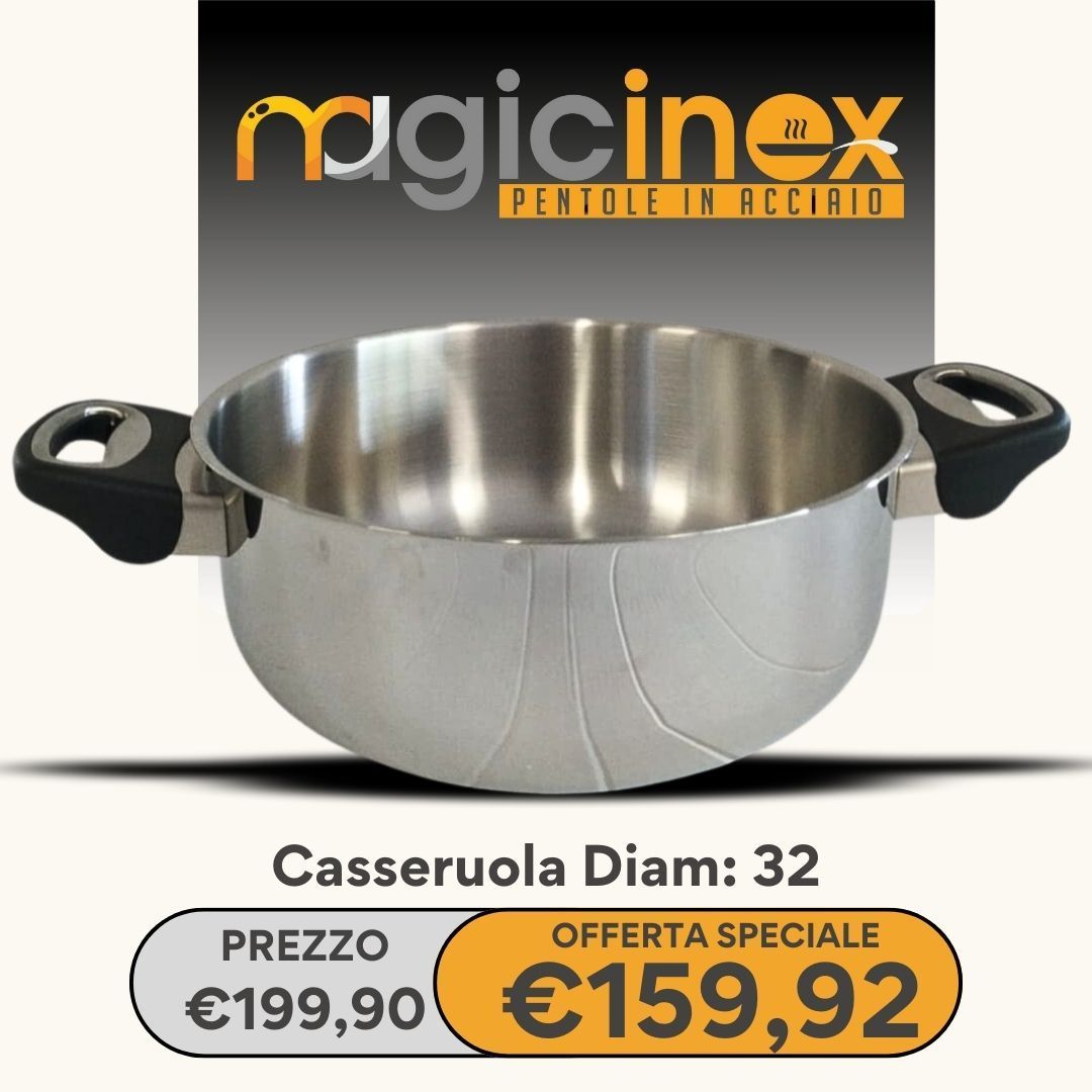 Casseruola in Acciaio Diam.32