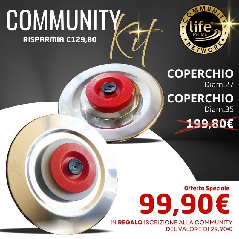 Coperchi Diam.27 e 35 Acciaio 18/10 Magic Cooker + iscrizione alla Community GRATIS
