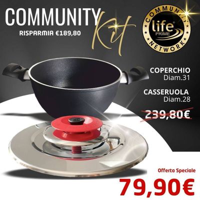 Coperchio Diam.31 + Casseruola Diam.28 + iscrizione alla Community GRATIS