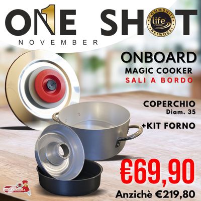 ONE SHOT NOVEMBRE COPERCHIO Diam. 35 +KIT FORNO ONE SHOT NOVEMBRE COPERCHIO Diam. 35 +KIT FORNO