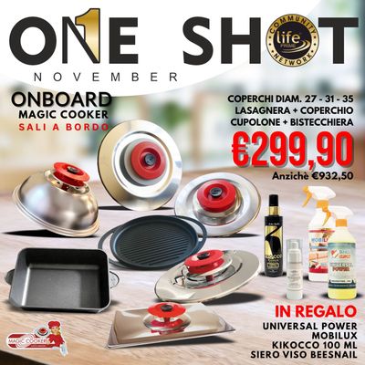 ONE SHOT NOVEMBRE COPERCHI DIAM. 27 - 31 - 35 LASAGNERA + COPERCHIO CUPOLONE + BISTECCHIERA + in REGALO UNIVERSAL POWER MOBILUX KIKOCCO 100 ML SIERO VISO BEESNAIL ONE SHOT NOVEMBRE COPERCHI DIAM. 27 - 31 - 35 LASAGNERA + COPERCHIO CUPOLONE + BISTECCHIERA + in REGALO UNIVERSAL POWER MOBILUX KIKOCCO 100 ML SIERO VISO BEESNAIL