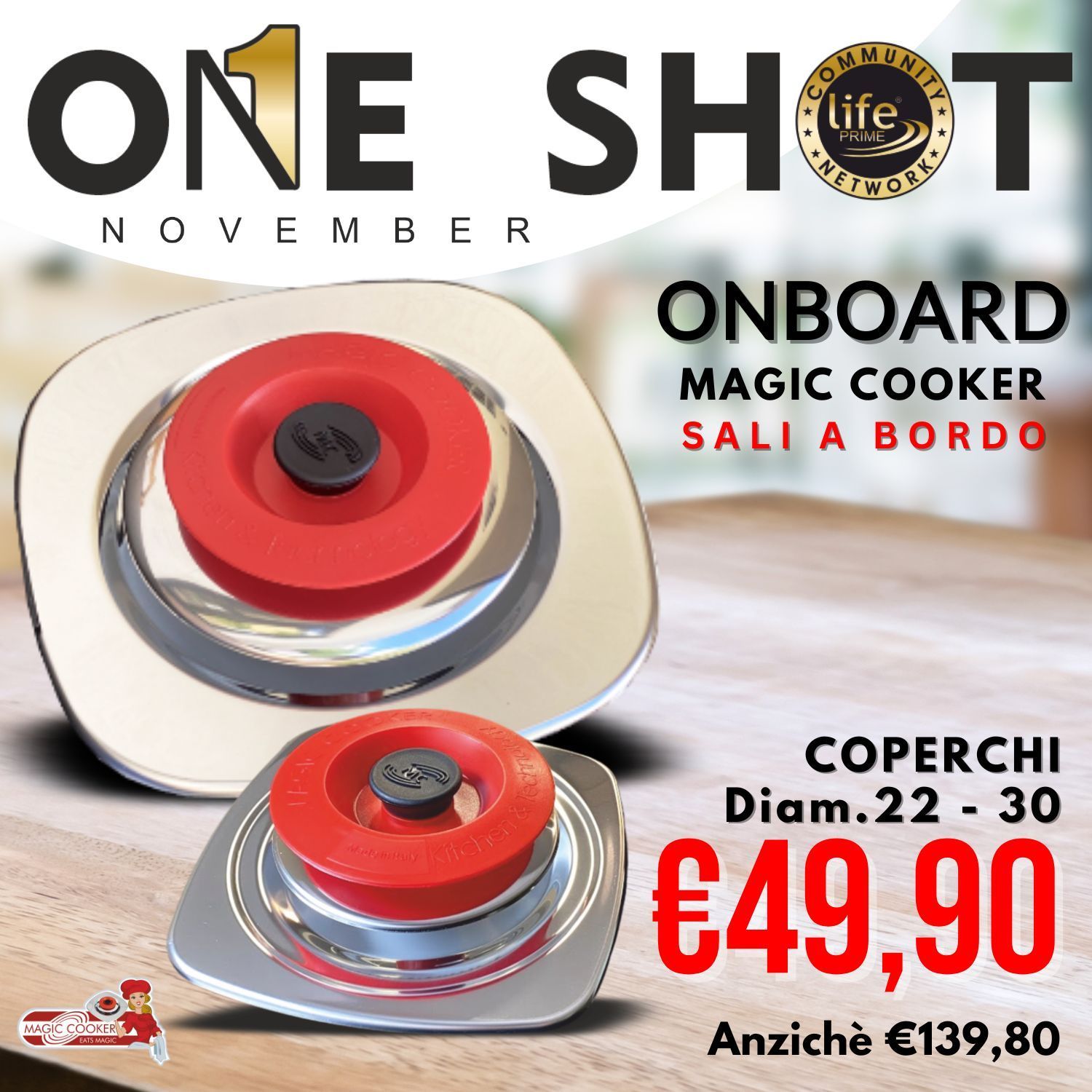 ONE SHOT NOVEMBRE COPERCHI Diam.22 - 30 ONE SHOT NOVEMBRE COPERCHI Diam.22 - 30