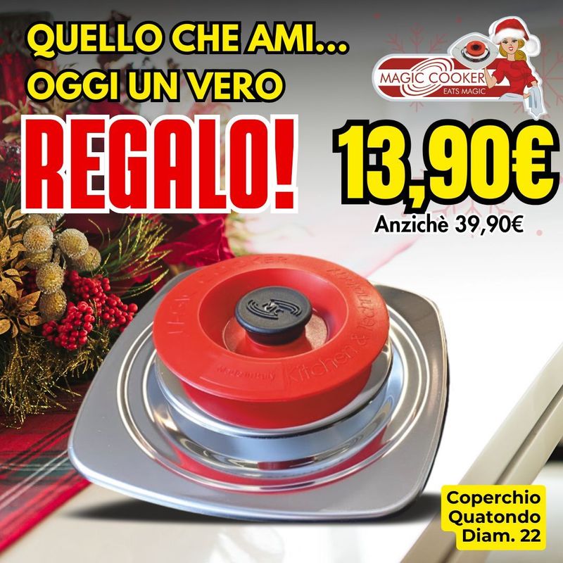 Coperchio Quatondo in Acciaio 18/10 - Magic Cooker Coperchio Quatondo in Acciaio 18/10 - Magic Cooker