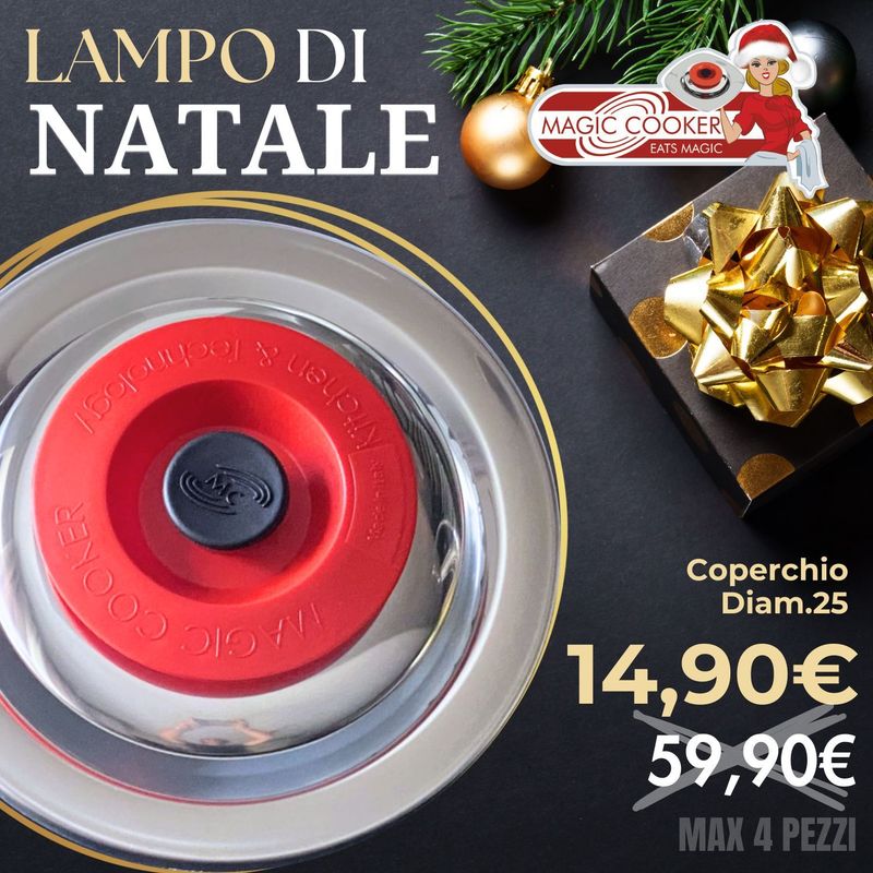 Lampo di NATALE Diam.25 in Acciaio 18/10 - Magic Cooker