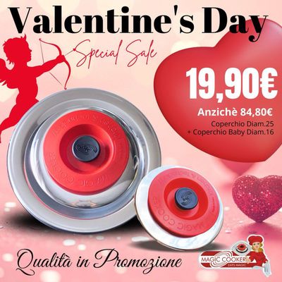 Valentine's Day Coperchio Diam.25 + Coperchio Baby Diam.16 Magic Cooker ORIGINALE Valentine's Day Coperchio Diam.25 + Coperchio Baby Diam.16 Magic Cooker ORIGINALE