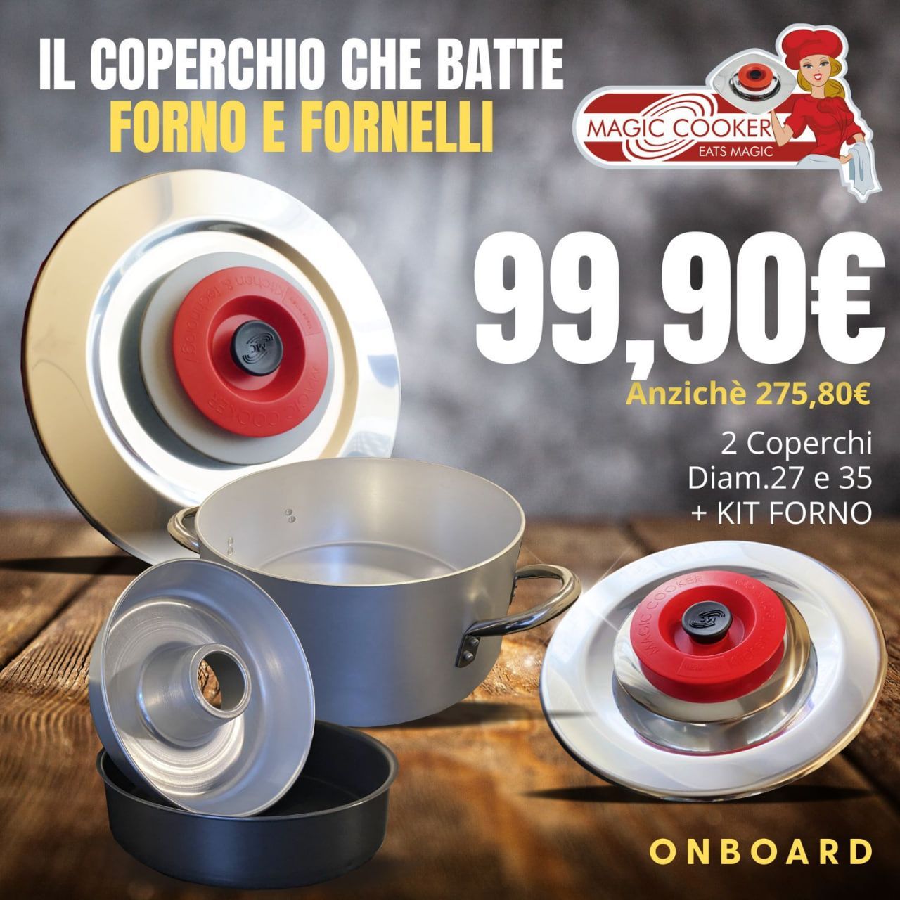 Coperchi Diam.35 e 27 - KIT FORNO