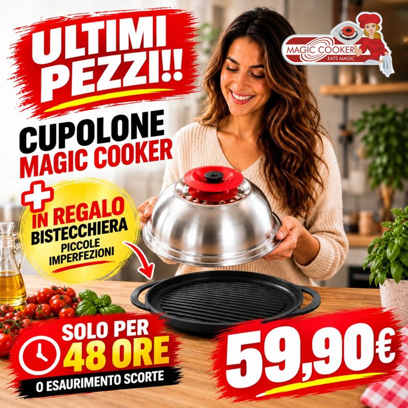 CUPOLONE MAGIC COOKER + BISTECCHIERA IN REGALO – ULTIMI PEZZI CUPOLONE MAGIC COOKER + BISTECCHIERA IN REGALO – ULTIMI PEZZI