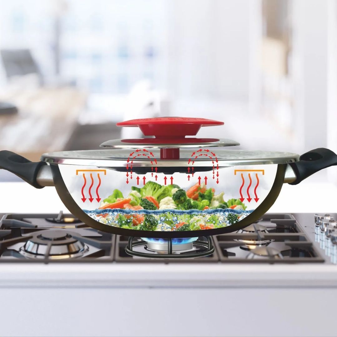 Kit Coperchio Diam.35 Quatondo in Acciaio 18/10 + Lasagnera DOUBLE Magic Cooker