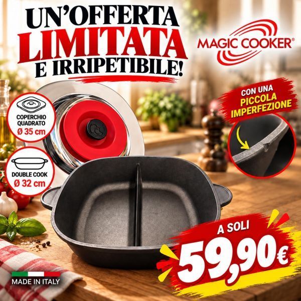 KIT ART QUADRATO 35 CLASSIC + TEGAME QUADRATO 32 DOUBLE H8 CON PICCOLE IMPERFEZIONI