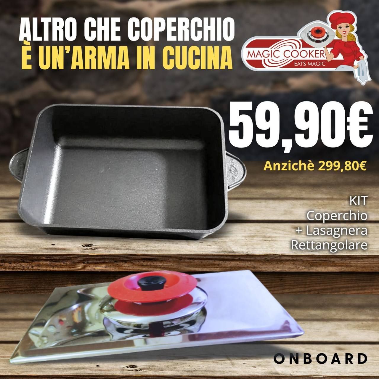 COPERCHIO LASAGNERA RETTANGOLARE