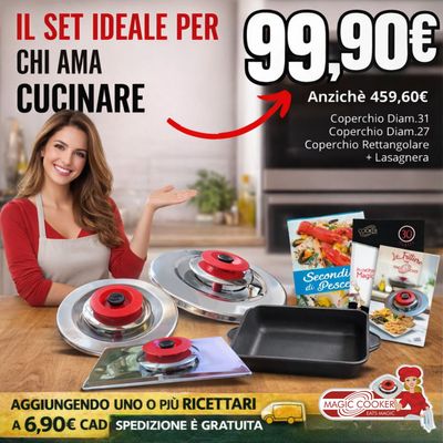 Coperchi Diam.27 e 31 Acciaio INOX 18/10 - Magic Cooker (ORIGINALE) COPERCHIO+ LASAGNERA RETTANGOLARE