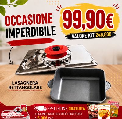 Kit COPERCHIO + LASAGNERA RETTANGOLARE