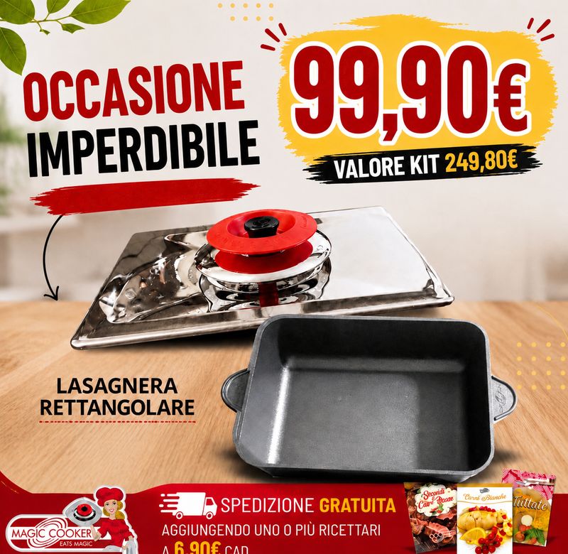 Kit COPERCHIO + LASAGNERA RETTANGOLARE Kit COPERCHIO + LASAGNERA RETTANGOLARE