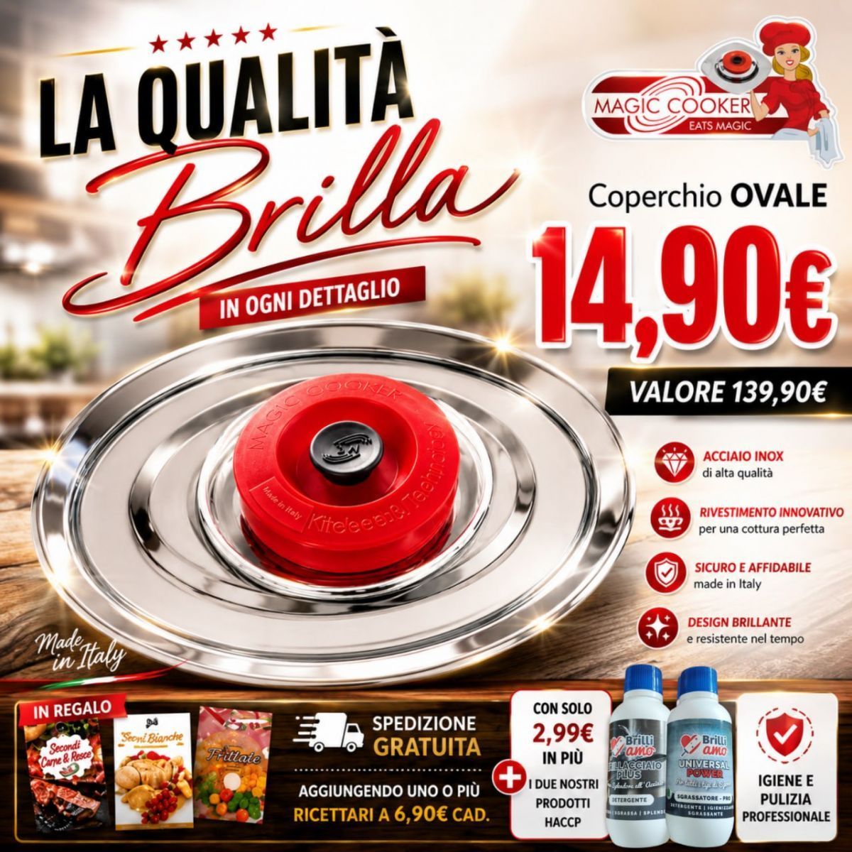 COPERCHIO OVALE MAGIC COOKER