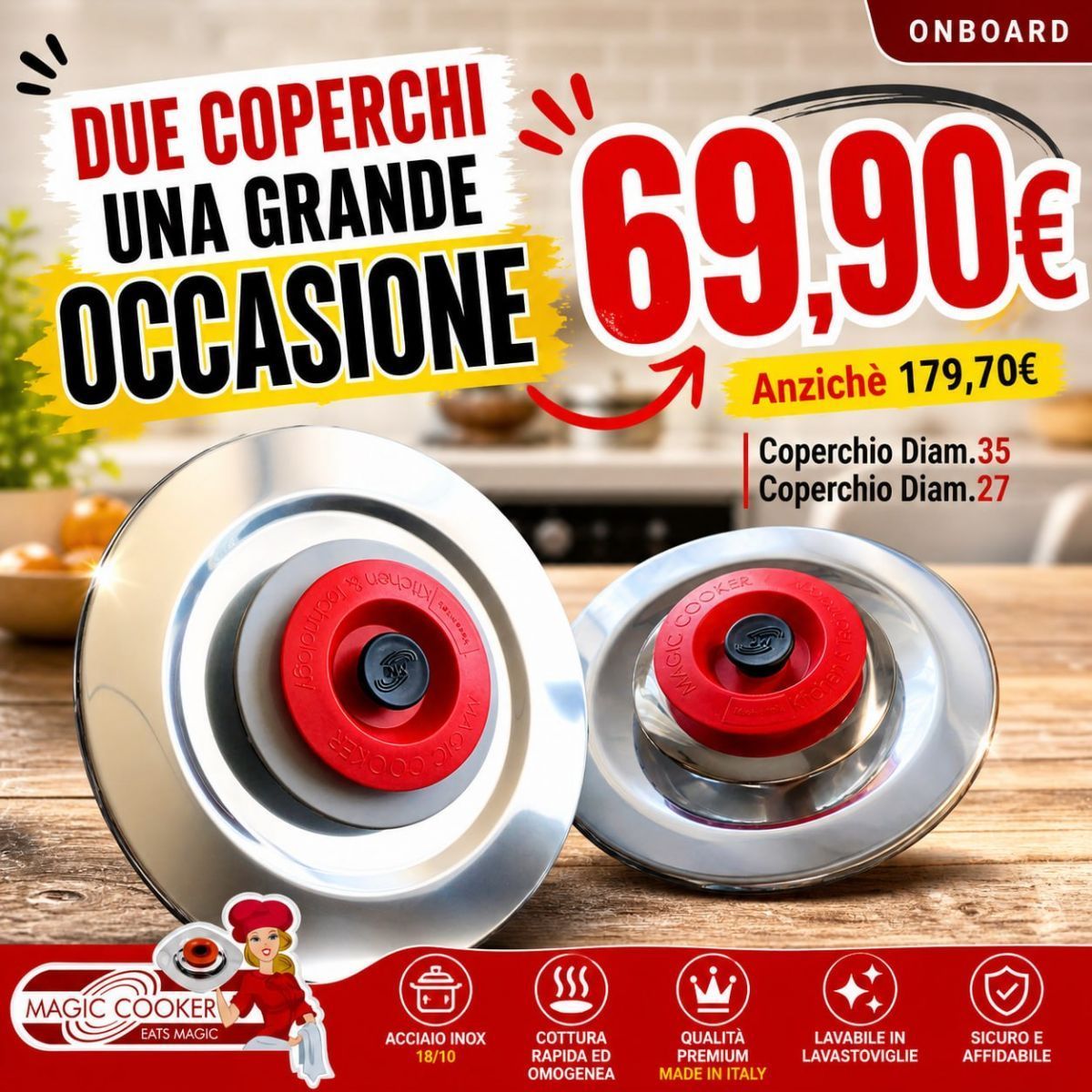 KIT MAGIC COOKER – DUE COPERCHI, UNA GRANDE OCCASIONE