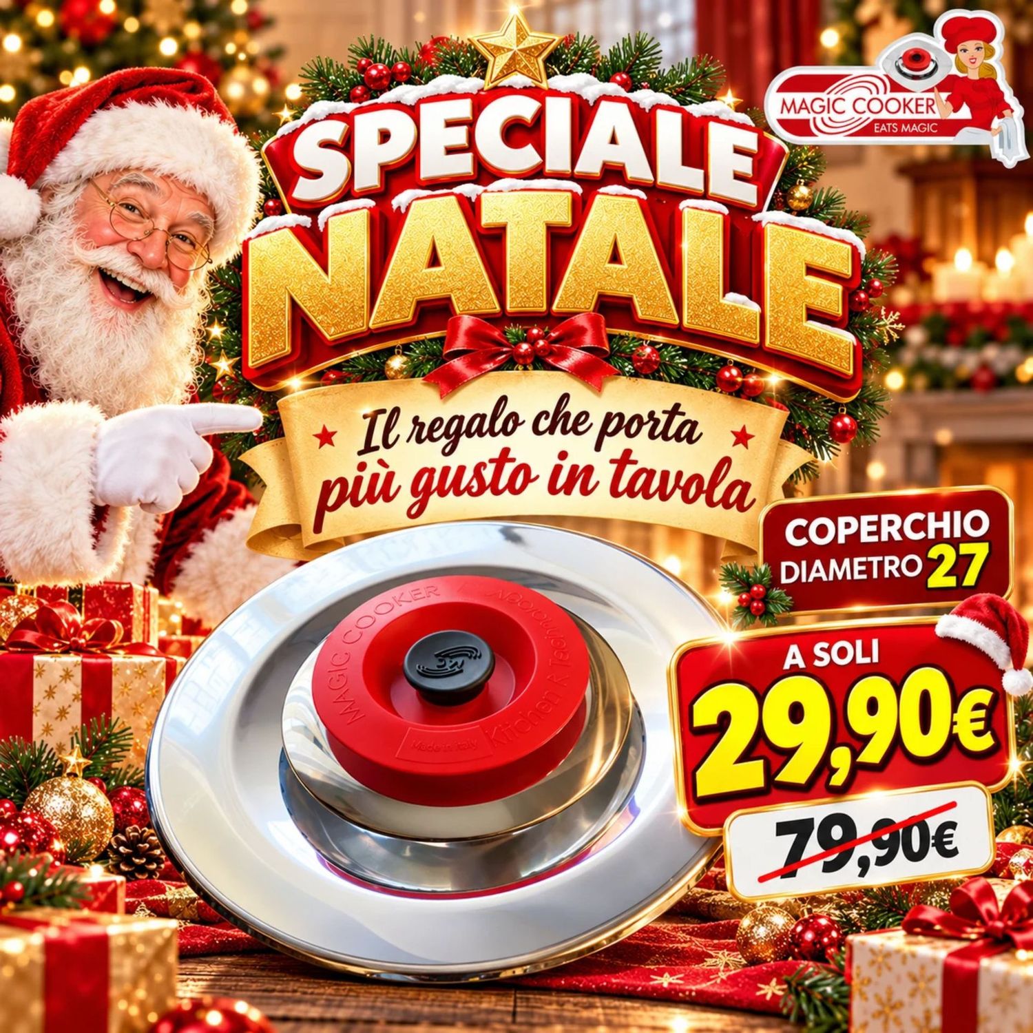 SPECIALE NATALE: Coperchio Magic Cooker Ø27 SPECIALE NATALE: Coperchio Magic Cooker Ø27