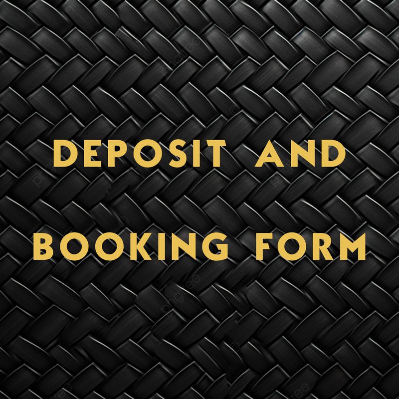 Booking Deposit Page , lets get you booked in with us !