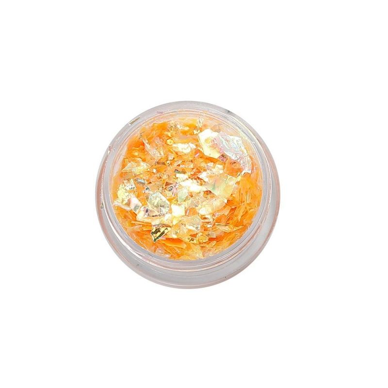 1 boites de poudre de paillette en papier coquillage orange B0092372