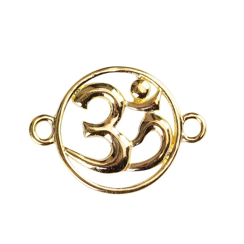 10 connecteurs breloque charm rond ohm  dore 30x22mm-sc0095667-