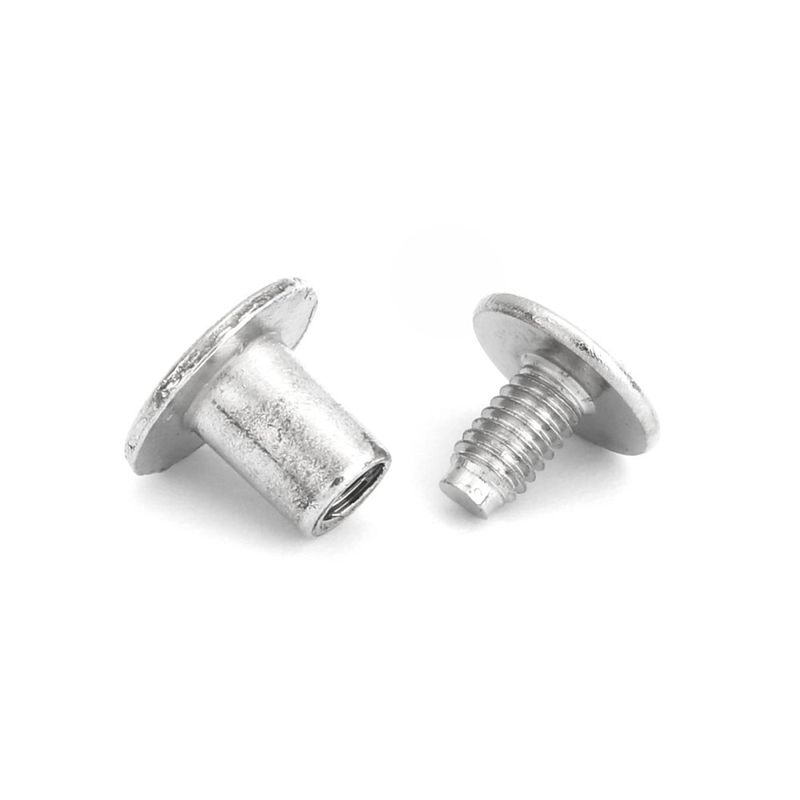 10 kits boutons de jean argent� mat 8x7mm - sc0200089